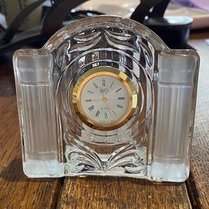 Mikasa Japan “Cotillion Frost” Crystal Clock. In new condition. Original sticker